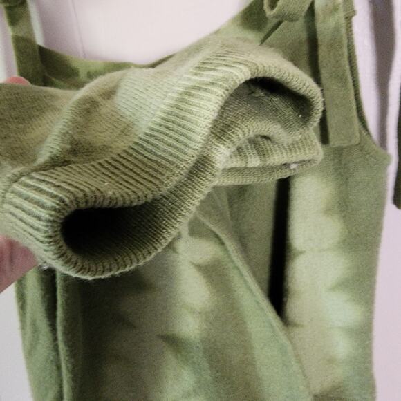 LoveShackFancy Nala Tie Dye Cashmere Blend Overalls Tie Strap Belted Jumpsuit Xs - Picture 8 of 12